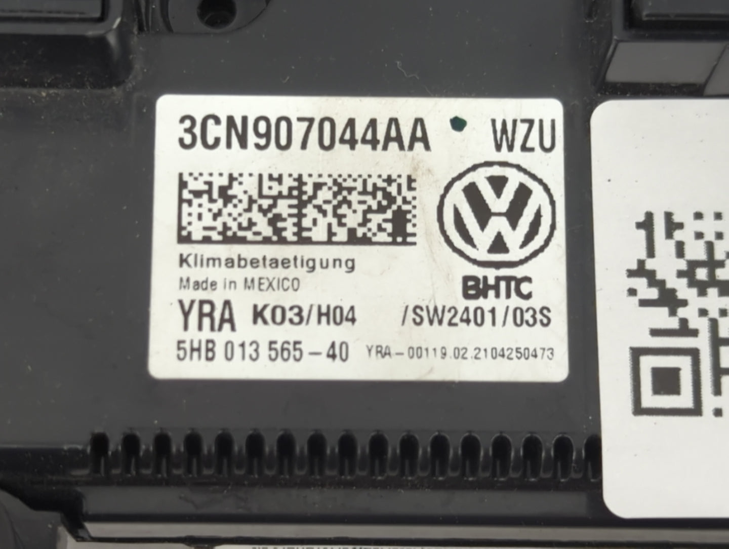 2021 Volkswagen Atlas Climate Control Module Temperature AC/Heater Replacement P/N:3CN907044AA 5HB01356540 Fits OEM Used Aut