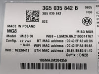 2021 Volkswagen Atlas Radio AM FM Cd Player Receiver Replacement P/N:3G5035842B 3G5035842 Fits OEM Used Auto Parts - Oemused