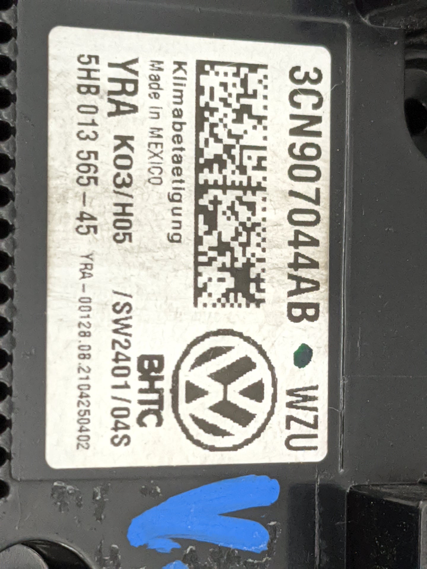 2021 Volkswagen Atlas Climate Control Module Temperature AC/Heater Replacement P/N:3CN907044AB 5HB01356545 Fits OEM Used Aut