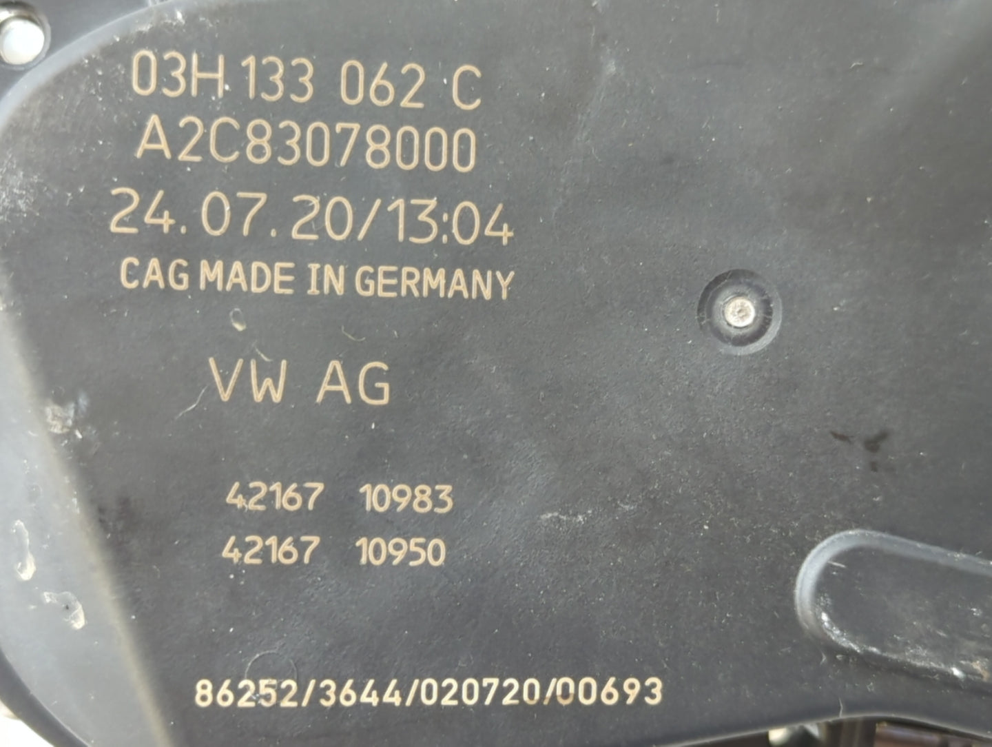 2018-2022 Volkswagen Atlas Throttle Body P/N:03H 133 062 C Fits OEM Used Auto Parts - Oemusedautoparts1.com