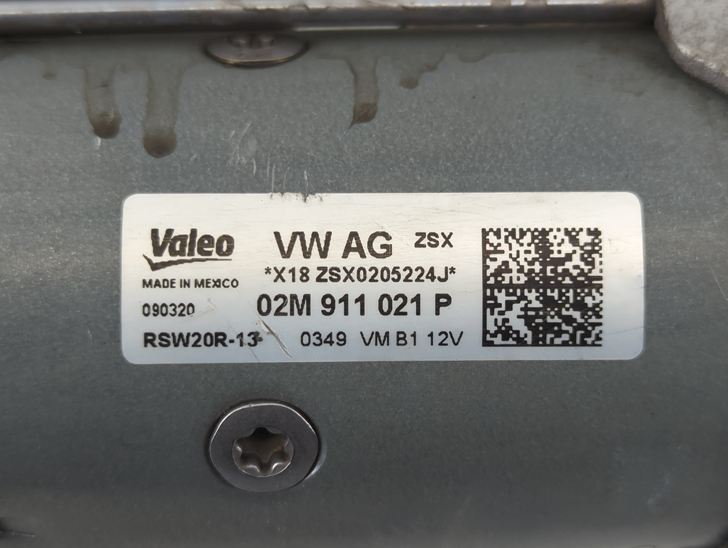 2018-2022 Volkswagen Atlas Car Starter Motor Solenoid OEM P/N:02M 911 021 P Fits Fits 2018 2019 2020 2021 2022 OEM Used Auto