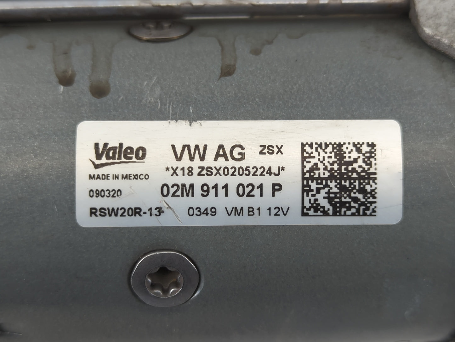 2018-2022 Volkswagen Atlas Car Starter Motor Solenoid OEM P/N:02M 911 021 P Fits Fits 2018 2019 2020 2021 2022 OEM Used Auto