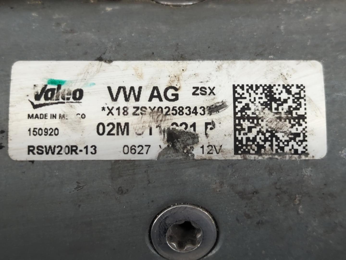 2018-2022 Volkswagen Atlas Car Starter Motor Solenoid OEM P/N:RSW20R-13 150920 Fits Fits 2018 2019 2020 2021 2022 OEM Used A