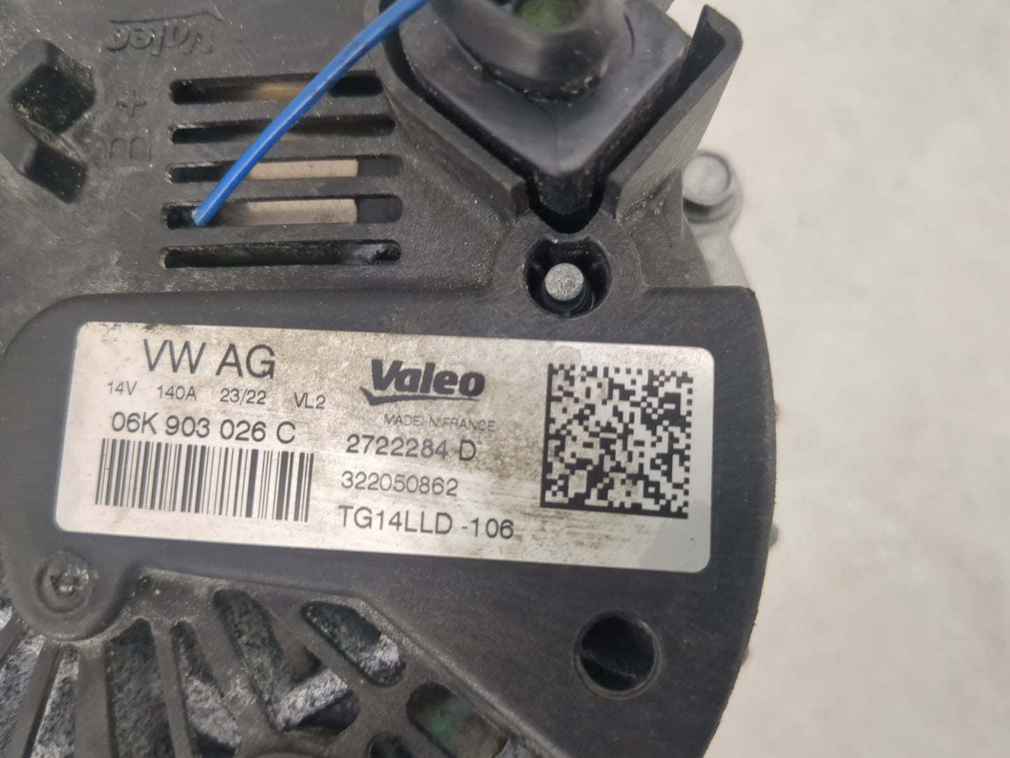 2021-2022 Volkswagen Atlas Cross Sport Alternator Replacement Generator Charging Assembly Engine OEM Fits OEM Used Auto Part