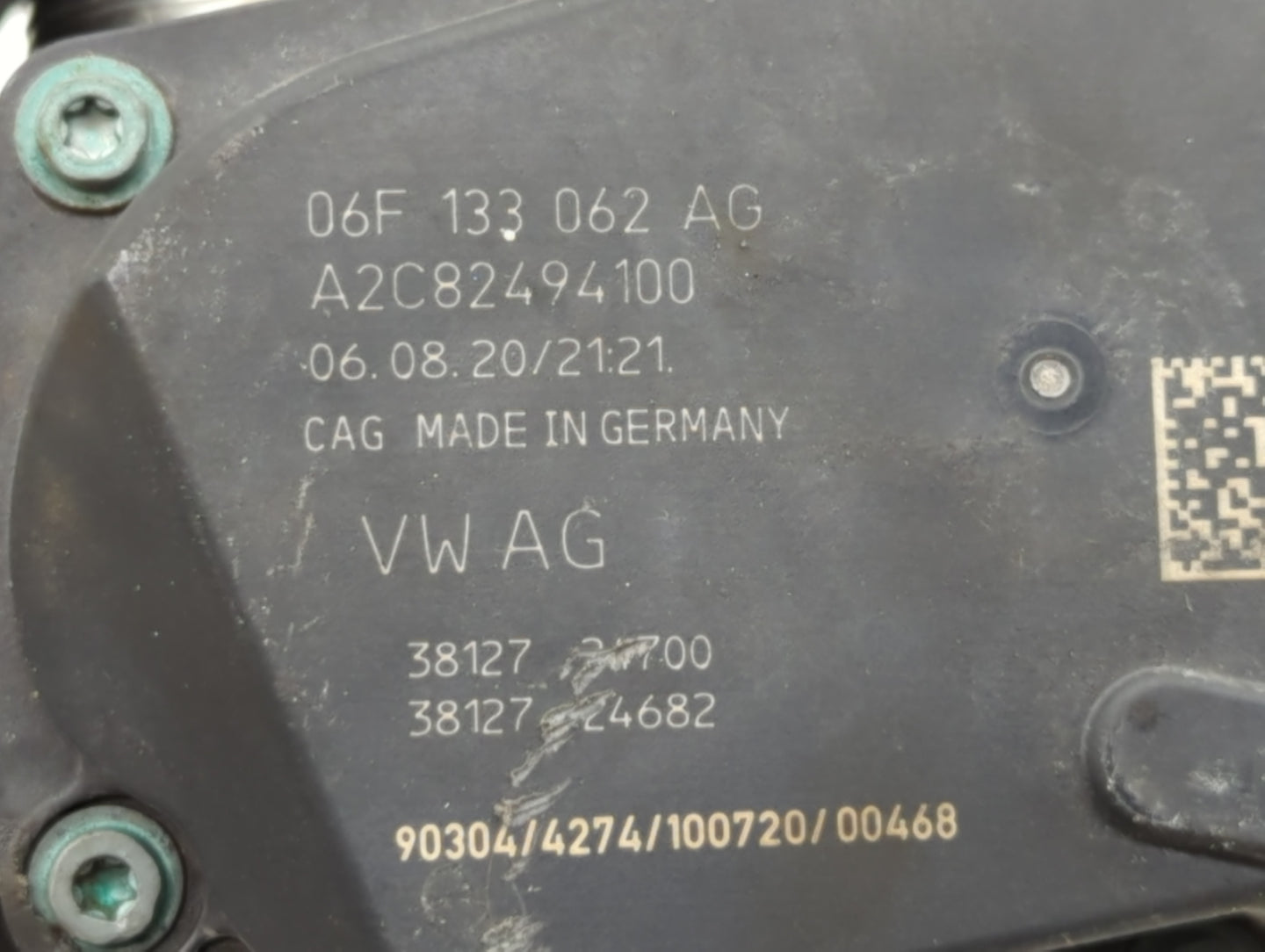 2013-2019 Volkswagen Golf Throttle Body P/N:A2C82494100 06F 133 062 AG Fits OEM Used Auto Parts - Oemusedautoparts1.com