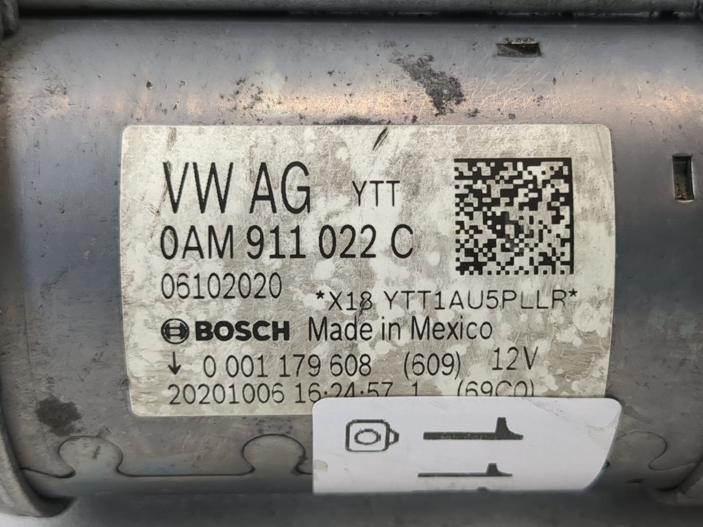 2019-2021 Volkswagen Jetta Car Starter Motor Solenoid OEM P/N:0AM 911 022 C Fits Fits 2019 2020 2021 OEM Used Auto Parts - O