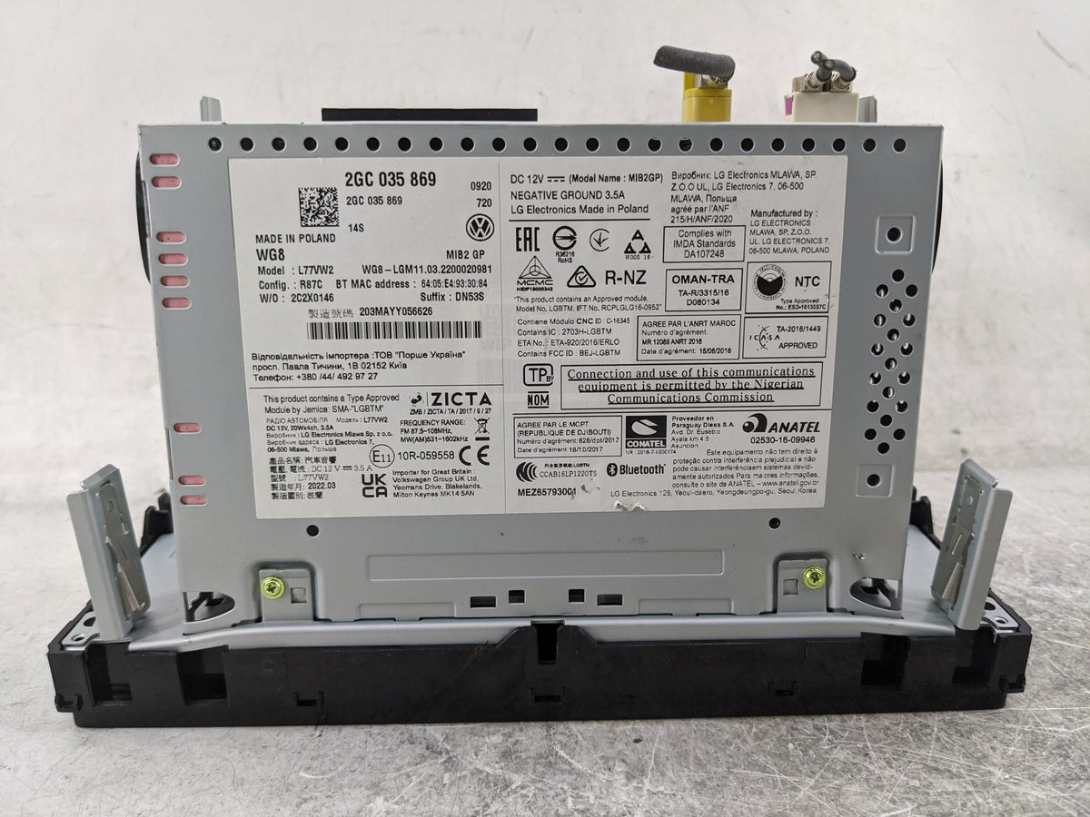 2021 Volkswagen Jetta Information Radio Display Screen 1468874 - Oemusedautoparts1.com