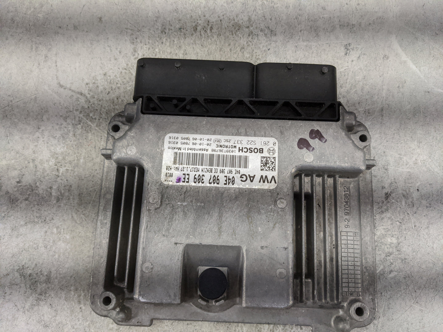 2021 Volkswagen Jetta PCM Engine Control Computer ECU ECM PCU OEM P/N:04E907309EE 0261S22337, 1039T36798 Fits OEM Used Auto 