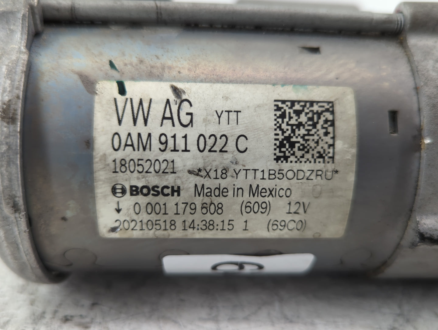 2019-2021 Volkswagen Jetta Car Starter Motor Solenoid OEM P/N:18052021 0AM 911 022 C Fits Fits 2019 2020 2021 OEM Used Auto 