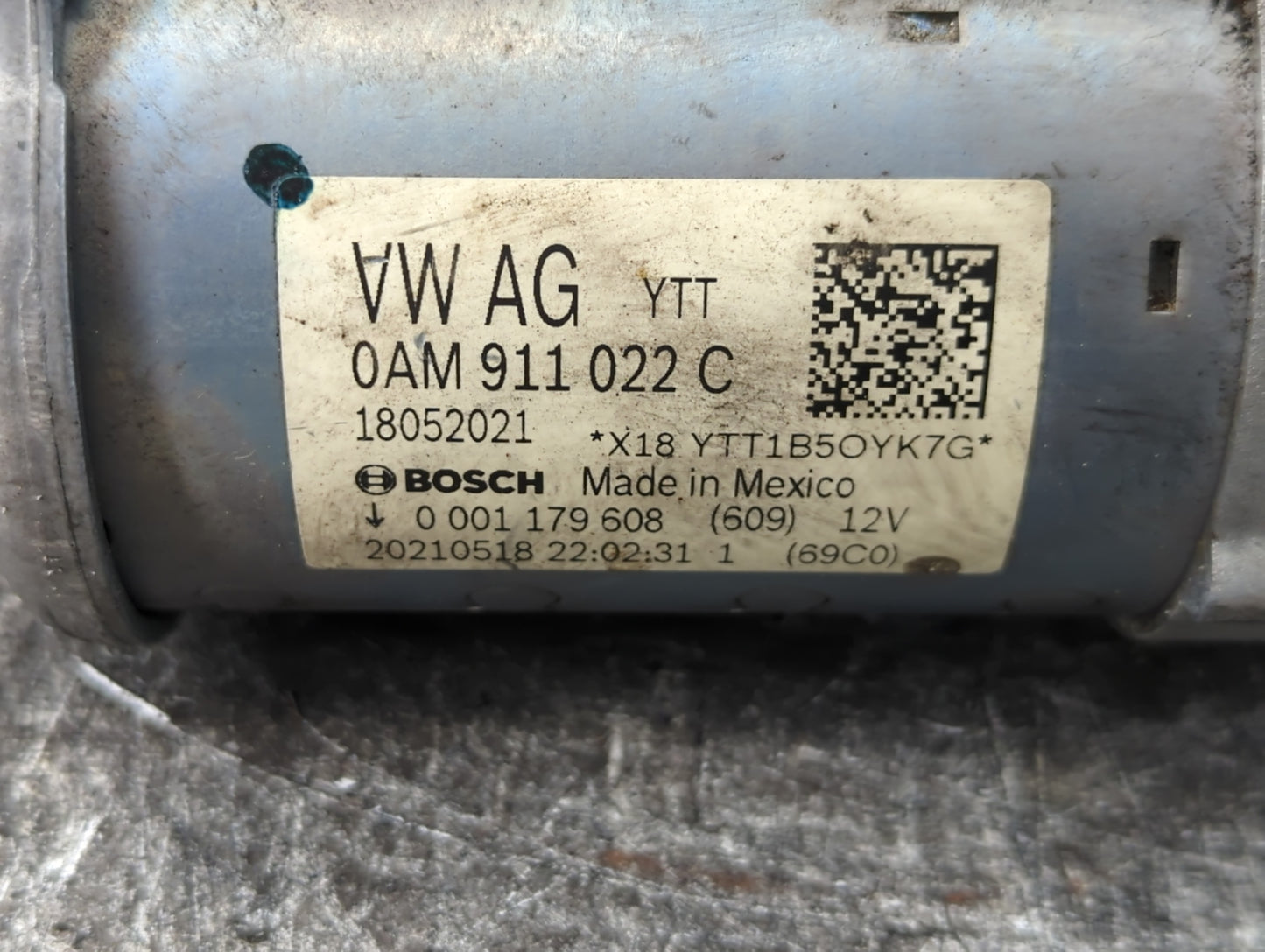 2015-2021 Volkswagen Jetta Car Starter Motor Solenoid OEM P/N:0AM 911 022 C Fits Fits 2015 2016 2017 2018 2019 2020 2021 OEM