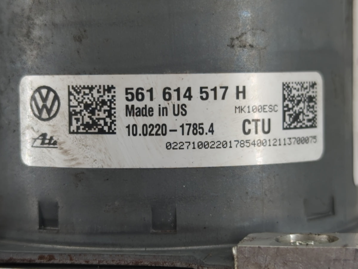 2020 Volkswagen Passat Anti-Lock Brake ABS Pump Module Actuator OEM P/N:561 614 517 H Fits OEM Used Auto Parts - Oemusedauto