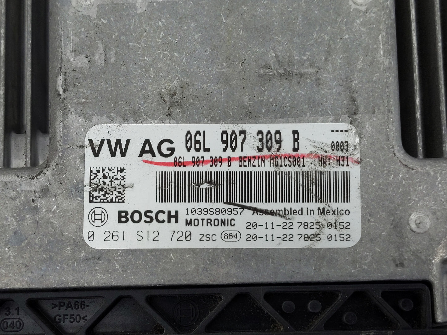 2021 Volkswagen Tiguan PCM Engine Control Computer ECU ECM PCU OEM P/N:0 261 S12 720 06L 907 309 B Fits OEM Used Auto Parts 