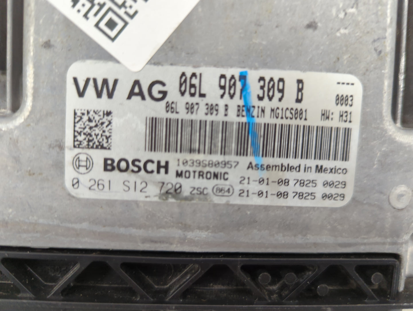 2021 Volkswagen Tiguan PCM Engine Control Computer ECU ECM PCU OEM P/N:06L 907 309 B 0 261 S12 720 Fits OEM Used Auto Parts 