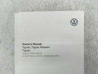 2021 Volkswagen Tiguan Owners Manual Book Guide P/N:5NM012723SG OEM Used Auto Parts - Oemusedautoparts1.com