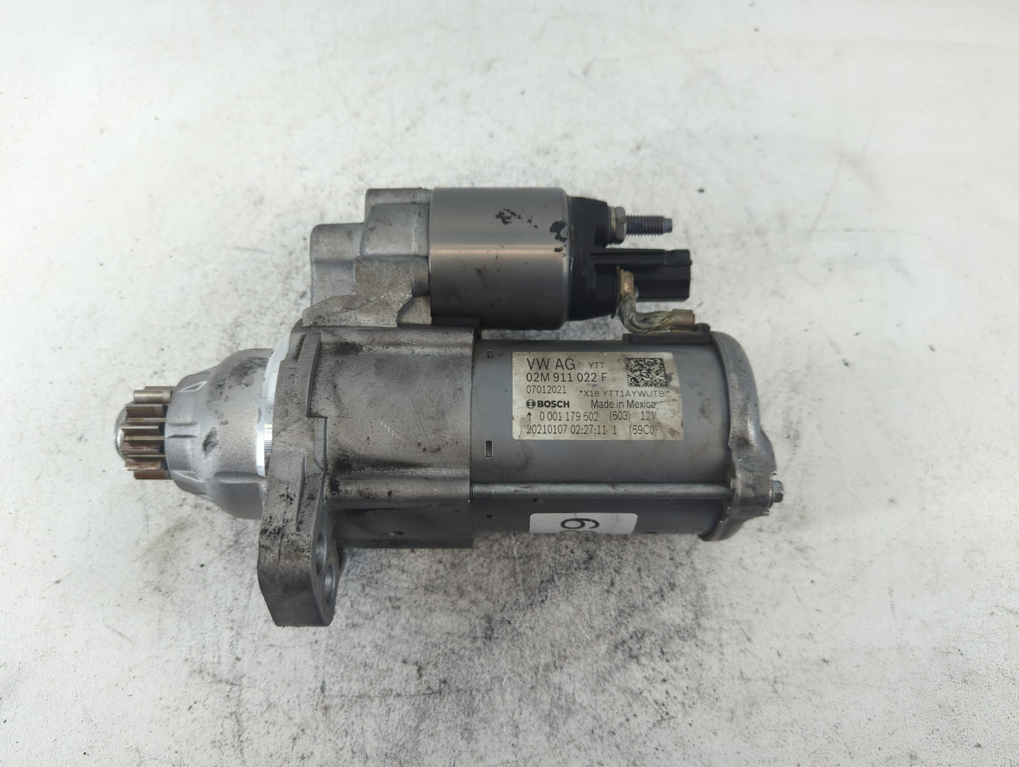 2018-2022 Volkswagen Tiguan Car Starter Motor Solenoid OEM P/N:02M 911 022 F Fits Fits 2018 2019 2020 2021 2022 OEM Used Aut