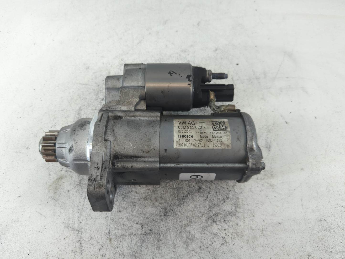 2018-2022 Volkswagen Tiguan Car Starter Motor Solenoid OEM P/N:02M 911 022 F Fits Fits 2018 2019 2020 2021 2022 OEM Used Aut