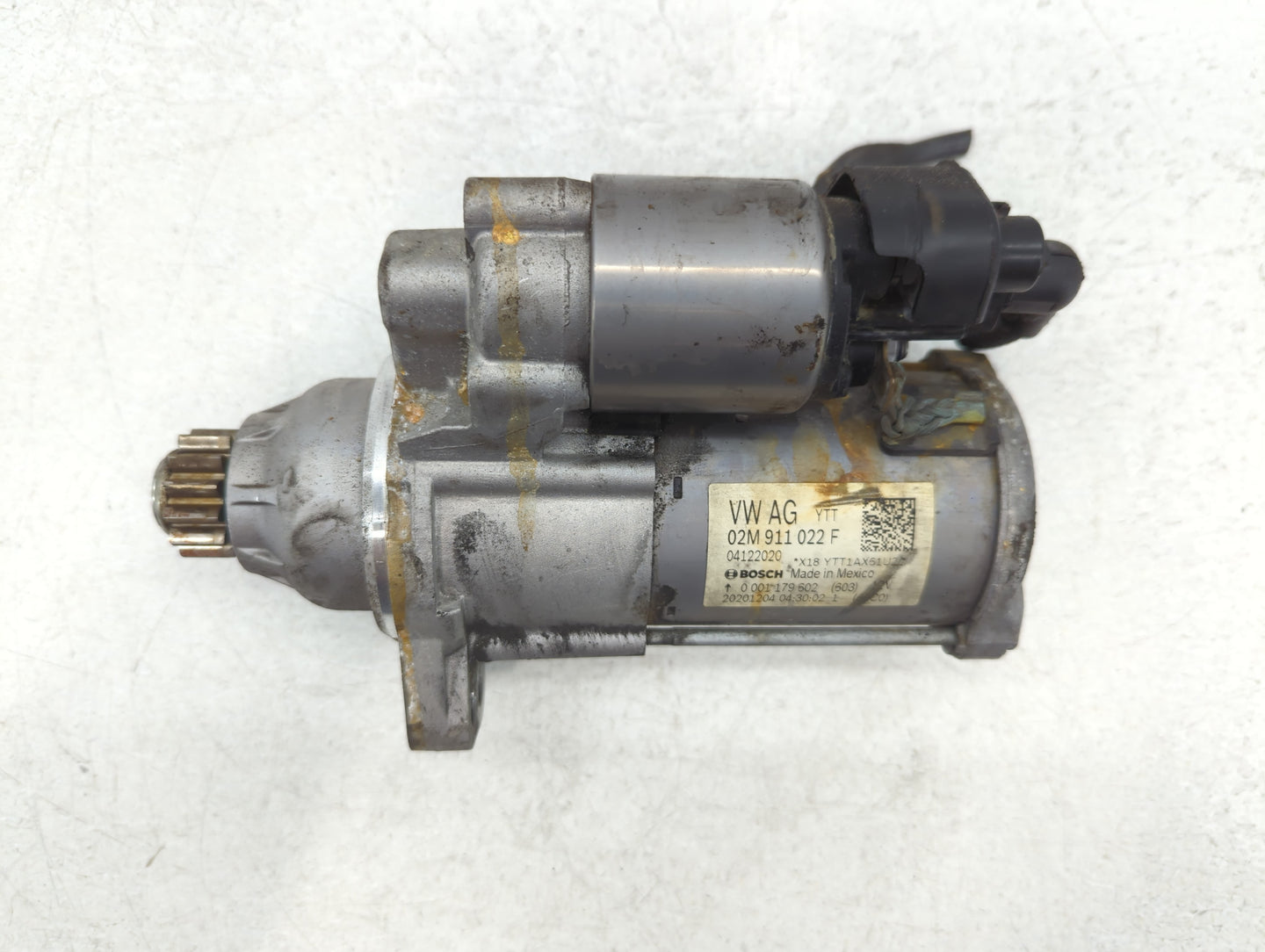 2018-2022 Volkswagen Tiguan Car Starter Motor Solenoid OEM P/N:02M 911 022 F Fits Fits 2018 2019 2020 2021 2022 OEM Used Aut