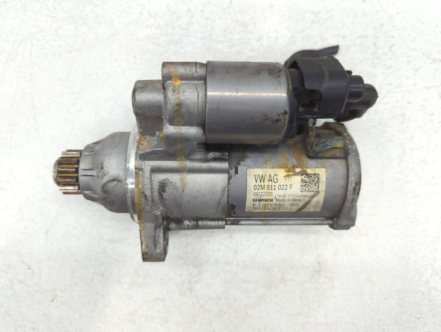 2018-2022 Volkswagen Tiguan Car Starter Motor Solenoid OEM P/N:02M 911 022 F Fits Fits 2018 2019 2020 2021 2022 OEM Used Aut