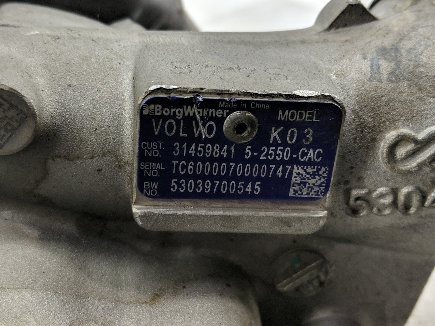 2018 Volvo Xc60 Turbocharger Turbo Charger Super Charger Supercharger - Oemusedautoparts1.com