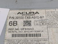 2018-2022 Acura Ilx Radio AM FM Cd Player Receiver Replacement P/N:39100-TX6-A910-M1 MF839AO Fits Fits 2018 2019 2020 2021 2