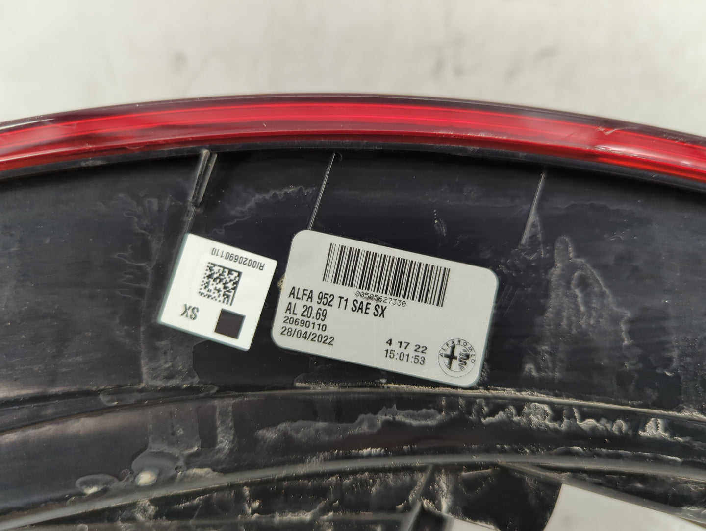 2022 Alfa Romeo Giulia Tail Light Assembly Driver Left OEM P/N:20690110 Fits OEM Used Auto Parts - Oemusedautoparts1.com