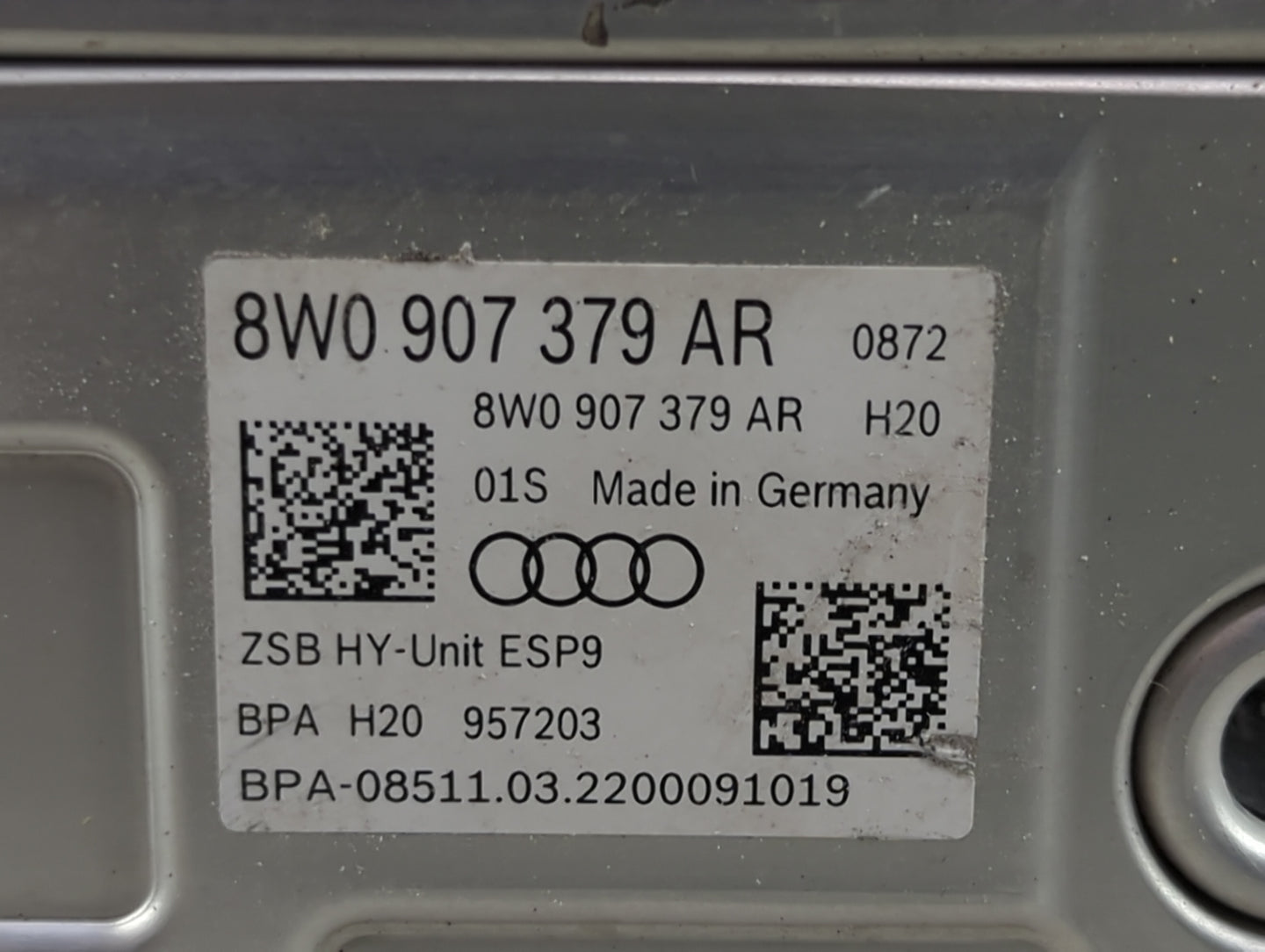 2022 Audi A4 ABS Pump Control Module Replacement P/N:8W0907379AR 8W0614517AB Fits OEM Used Auto Parts - Oemusedautoparts1.co