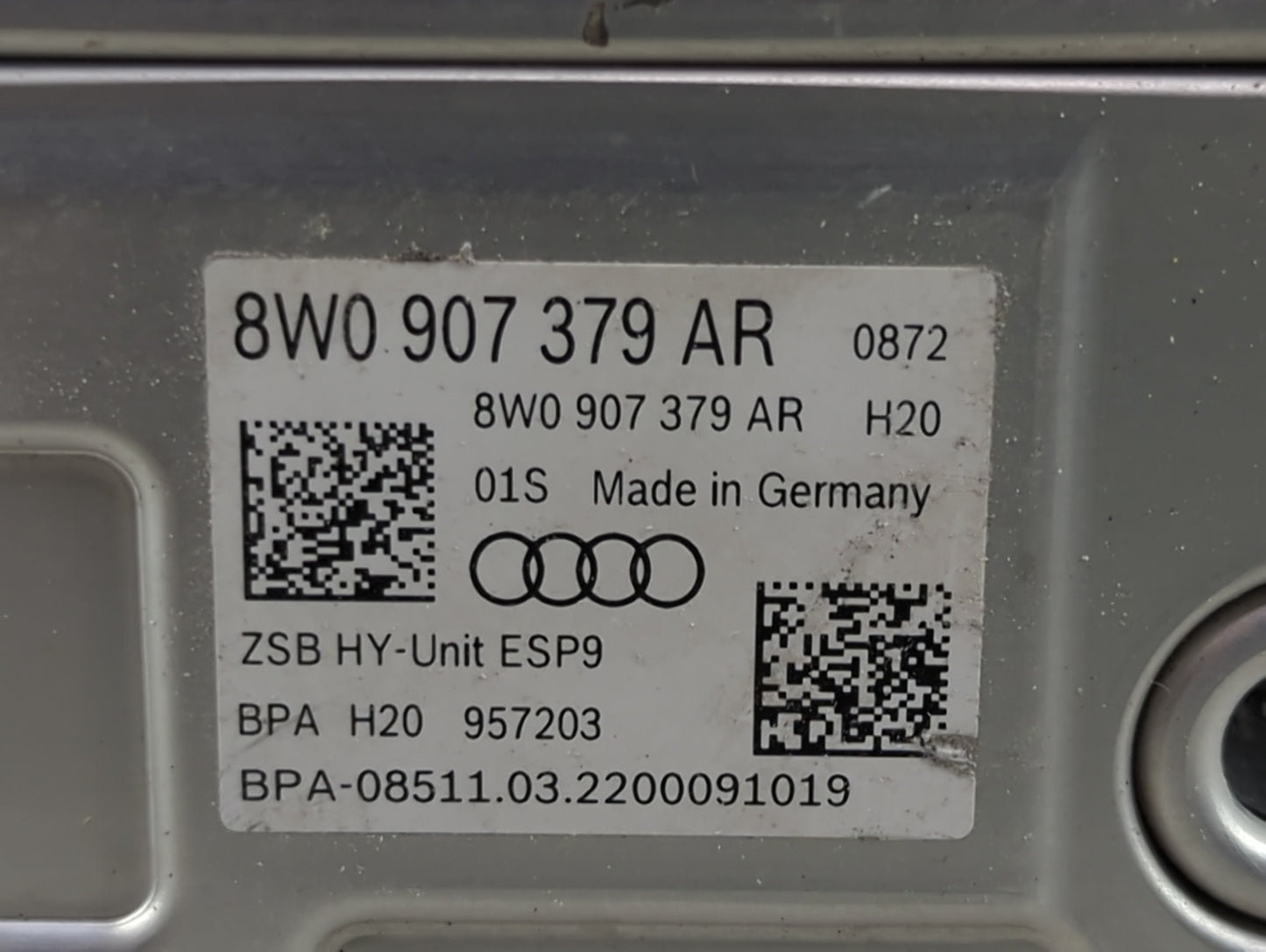 2022 Audi A4 ABS Pump Control Module Replacement P/N:8W0907379AR 8W0614517AB Fits OEM Used Auto Parts - Oemusedautoparts1.co