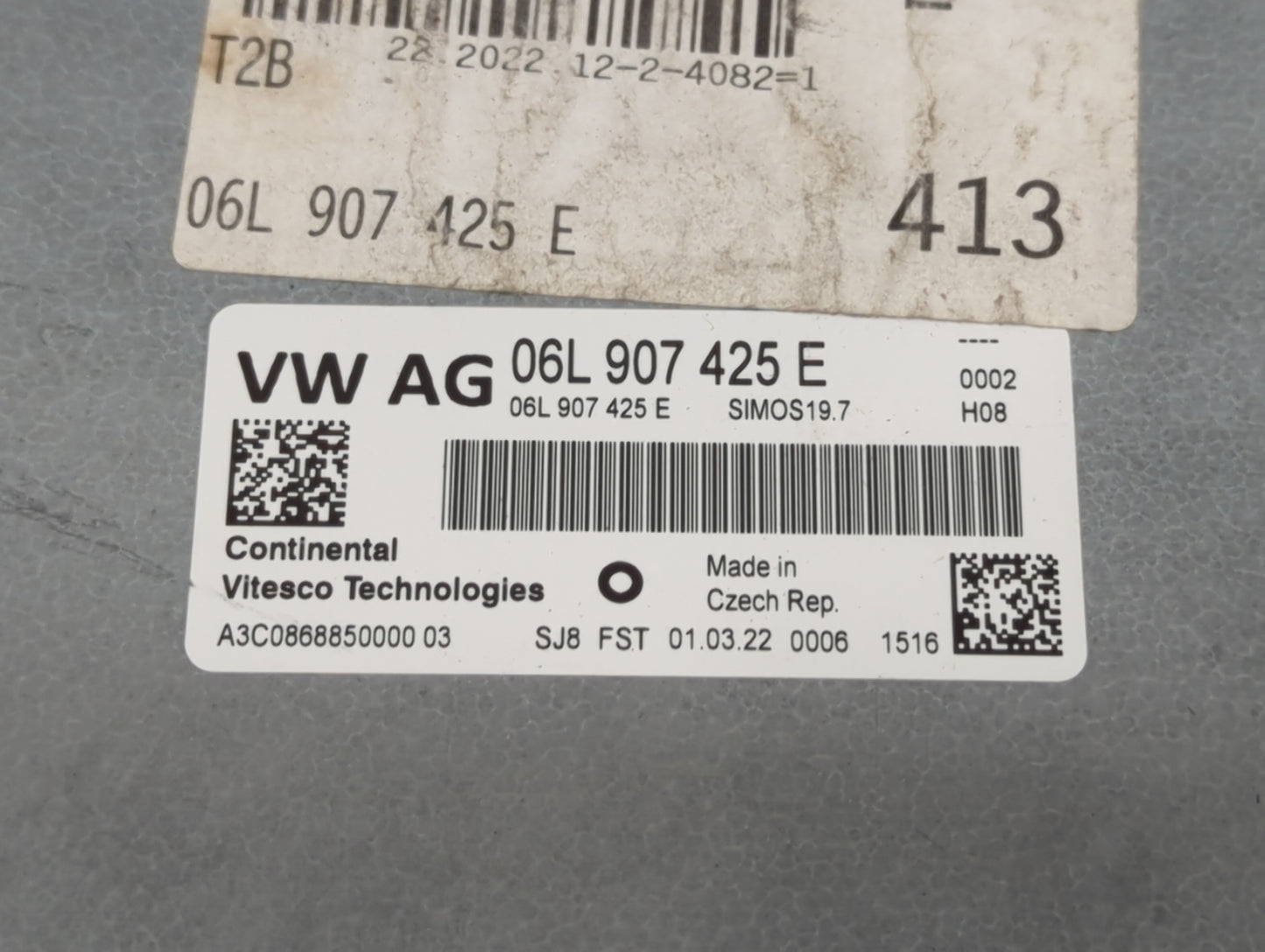 2022 Audi A4 PCM Engine Control Computer ECU ECM PCU OEM P/N:06L907425E SIMOS19.7 Fits OEM Used Auto Parts - Oemusedautopart