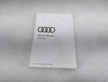 2022 Audi Q3 Owners Manual Book Guide P/N:83A012721BF 83A0127218F OEM Used Auto Parts - Oemusedautoparts1.com