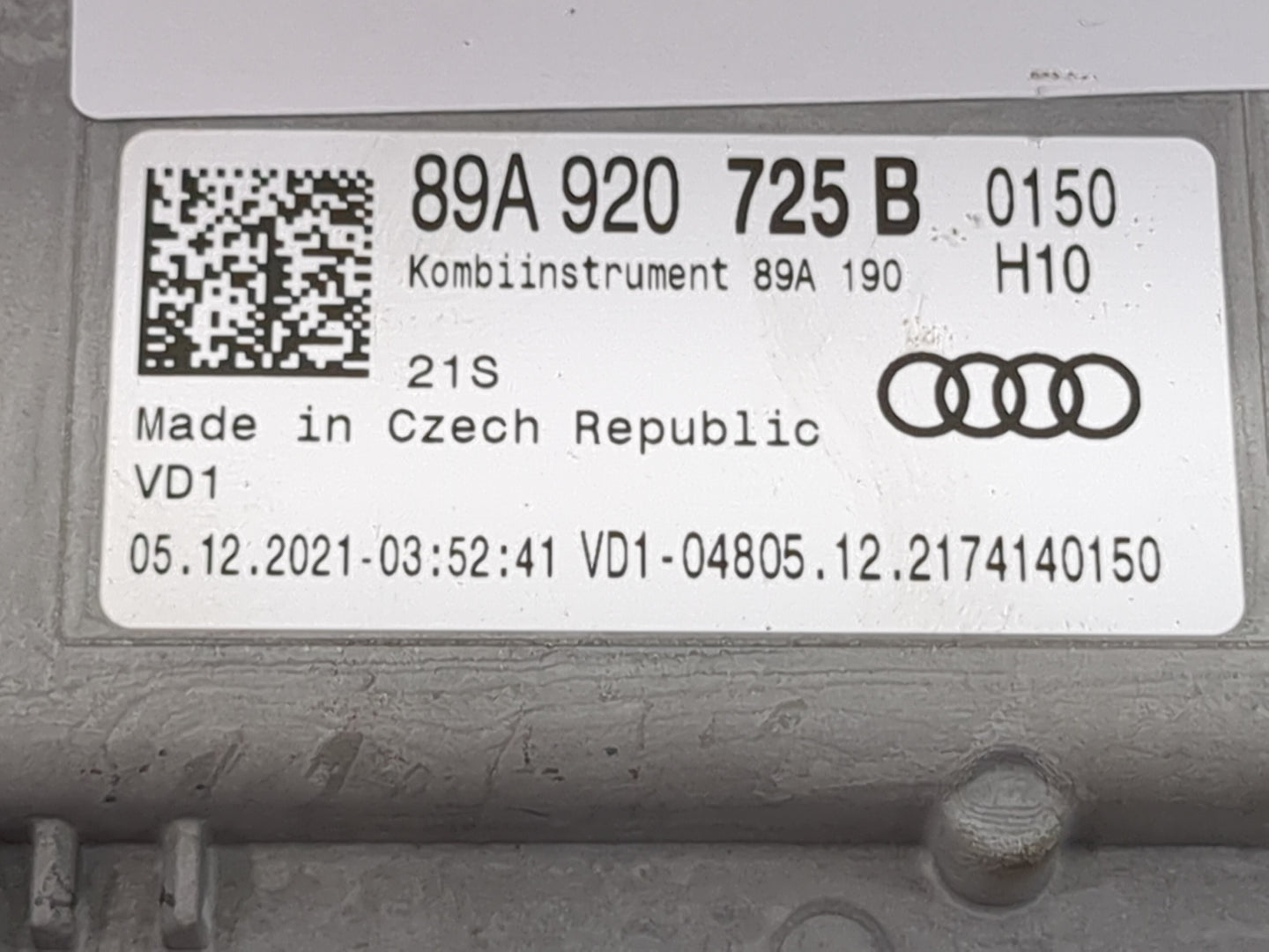 2022 Audi Q4 Instrument Cluster Speedometer Gauges P/N:89A920725B Miles: Fits OEM Used Auto Parts - Oemusedautoparts1.com