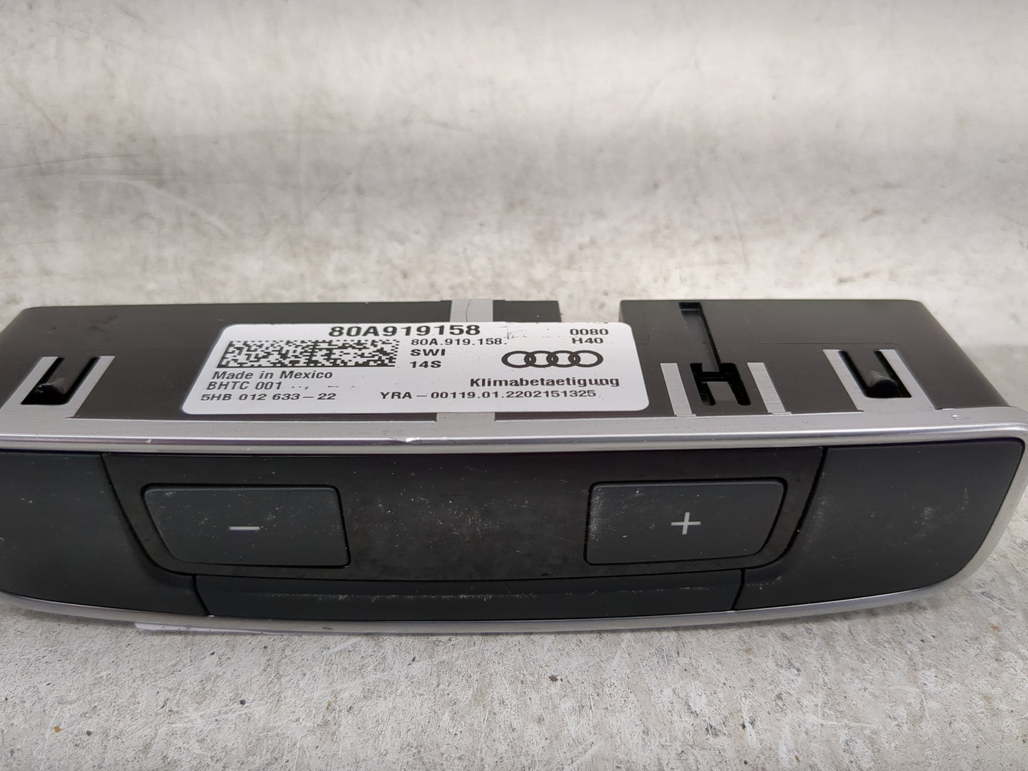 2018-2021 Audi Q5 Climate Control Module Temperature AC/Heater Replacement P/N:80A919158 Fits Fits 2017 2018 2019 2020 2021 