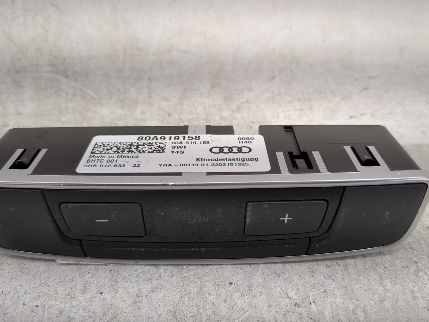 2018-2021 Audi Q5 Climate Control Module Temperature AC/Heater Replacement P/N:80A919158 Fits Fits 2017 2018 2019 2020 2021 