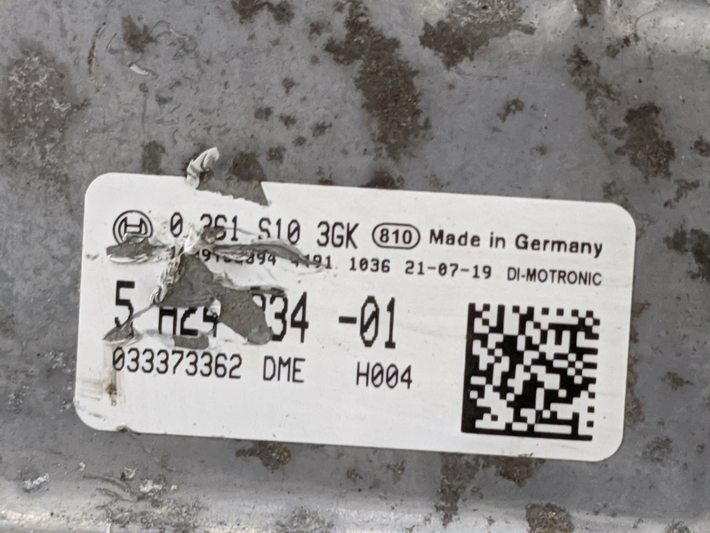 2020-2022 Bmw X3 PCM Engine Control Computer ECU ECM PCU OEM P/N:0261S103GK 5A24034-01, 033373362 Fits Fits 2019 2020 2021 2