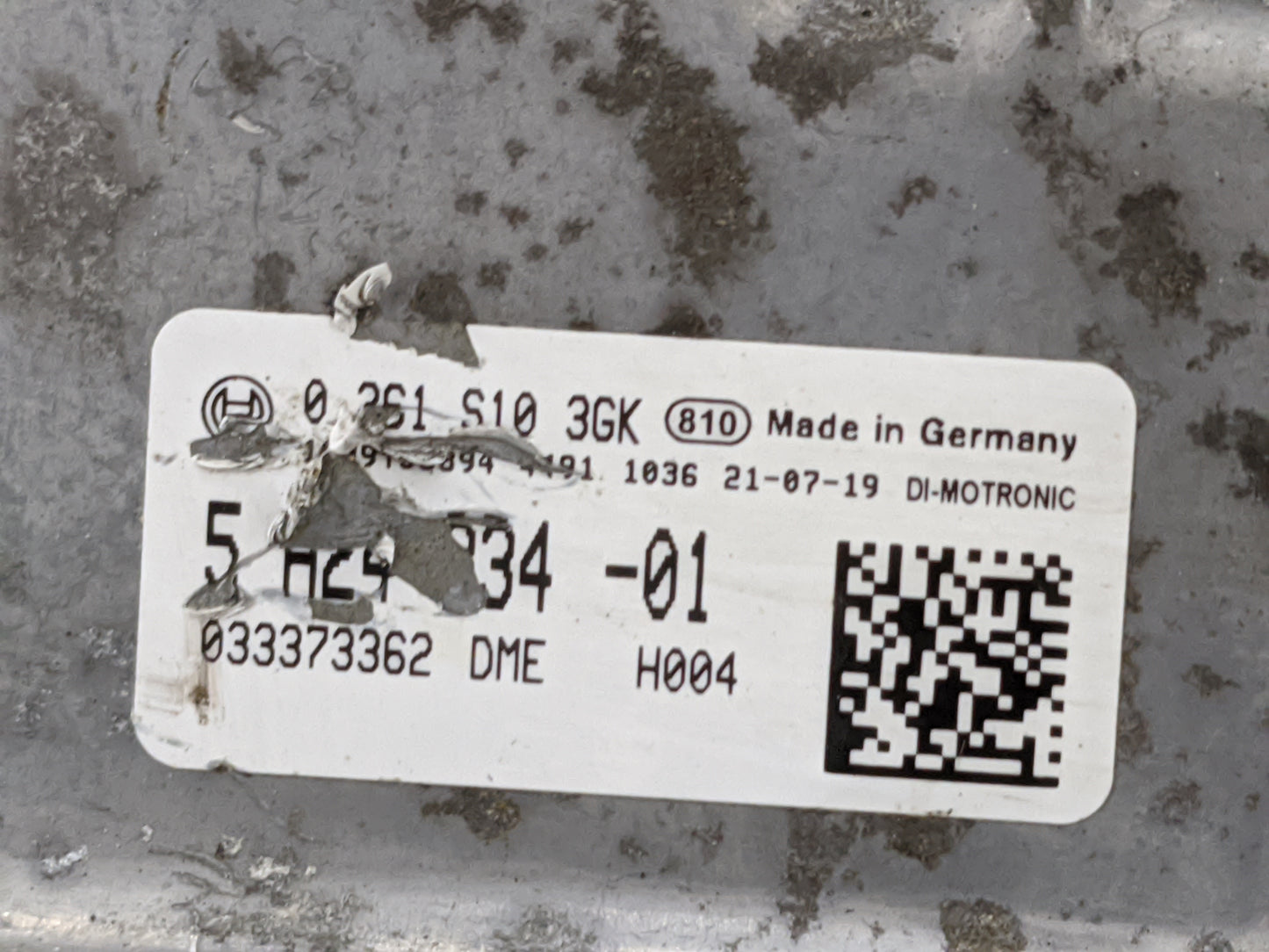 2020-2022 Bmw X3 PCM Engine Control Computer ECU ECM PCU OEM P/N:0261S103GK 5A24034-01, 033373362 Fits Fits 2019 2020 2021 2