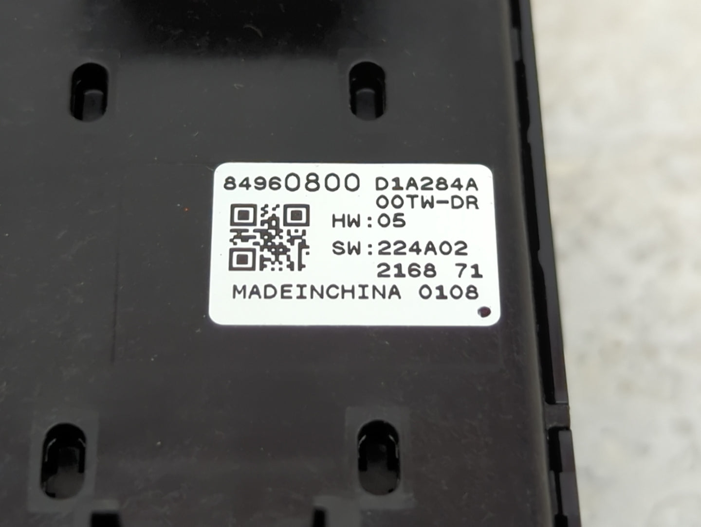 2021-2022 Buick Envision Master Power Window Switch Replacement Driver Side Left P/N:84960800 D1A284A, 00TW-DR Fits Fits 202