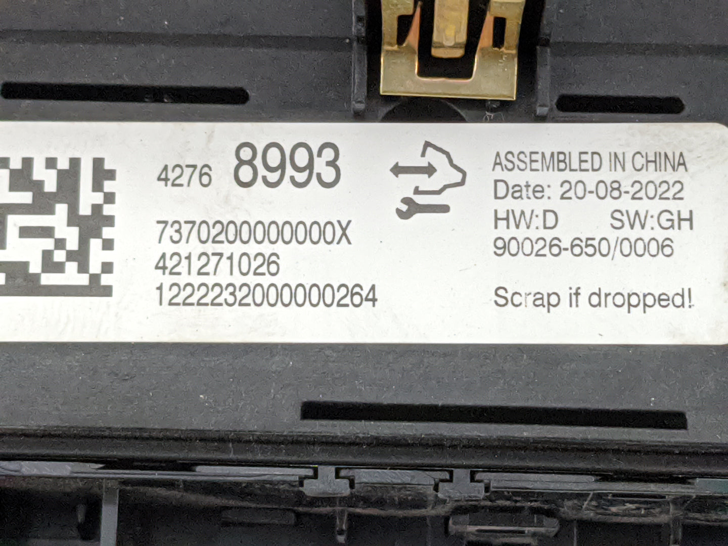 2022 Chevrolet Bolt Euv Climate Control Module Temperature AC/Heater Replacement P/N:42768993 7370200000000X, 421271026 Fits