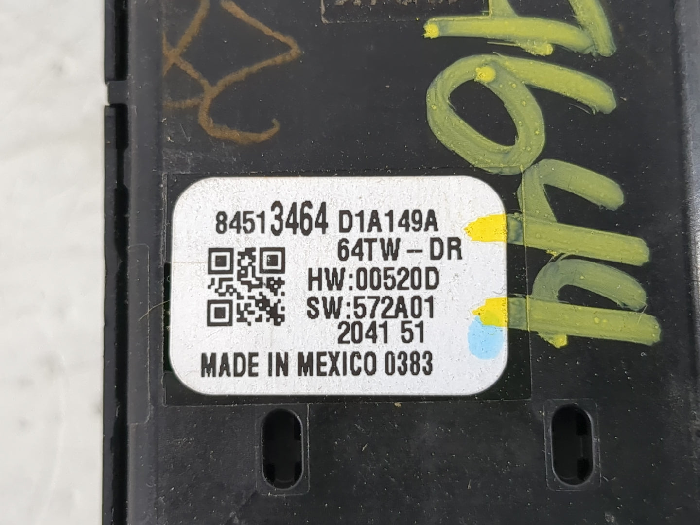 2018-2022 Chevrolet Equinox Master Power Window Switch Replacement Driver Side Left P/N:84513464 Fits OEM Used Auto Parts - 