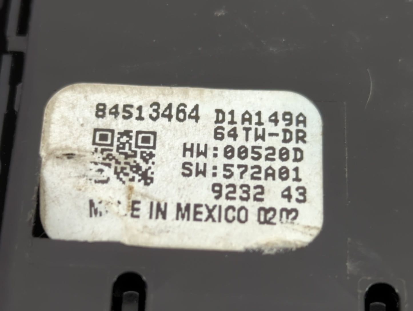 2018-2022 Chevrolet Equinox Master Power Window Switch Replacement Driver Side Left P/N:84513464 Fits OEM Used Auto Parts - 