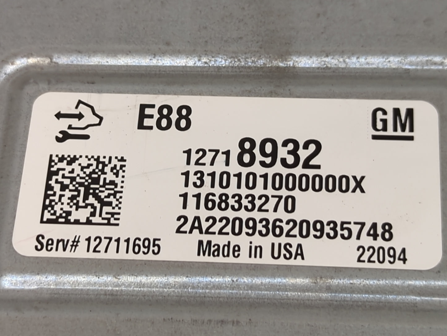 2020-2022 Chevrolet Equinox PCM Engine Control Computer ECU ECM PCU OEM P/N:12718932 Fits Fits 2020 2021 2022 OEM Used Auto 