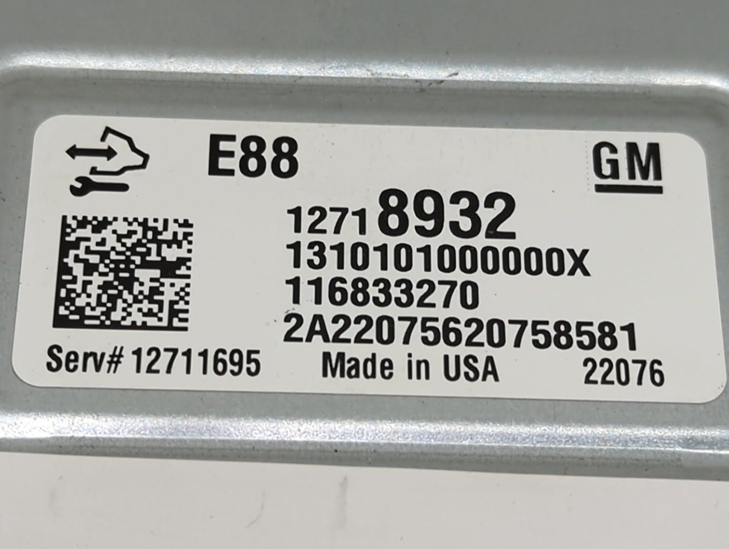 2020-2022 Chevrolet Equinox PCM Engine Control Computer ECU ECM PCU OEM P/N:116833270 12718932 Fits Fits 2020 2021 2022 OEM 