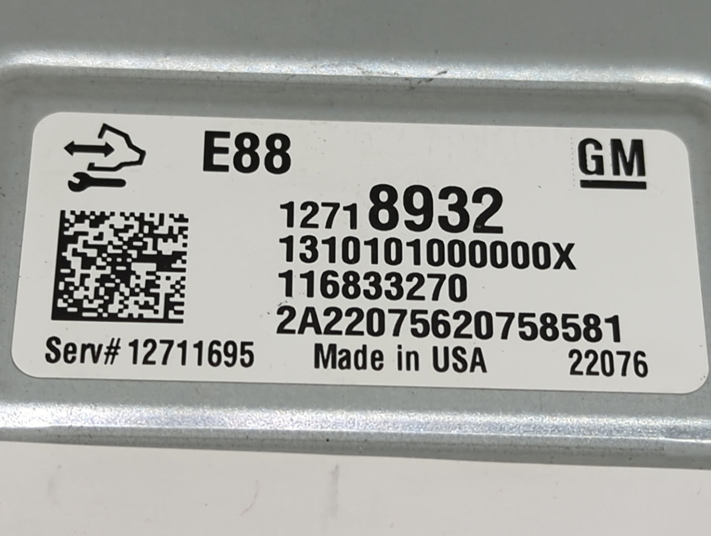 2020-2022 Chevrolet Equinox PCM Engine Control Computer ECU ECM PCU OEM P/N:116833270 12718932 Fits Fits 2020 2021 2022 OEM 