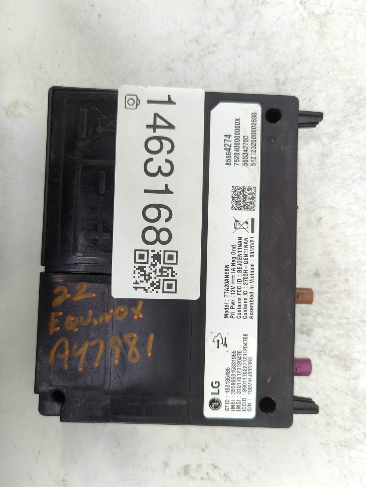 2022 Chevrolet Equinox Telematics Control Module 1463168 - Oemusedautoparts1.com