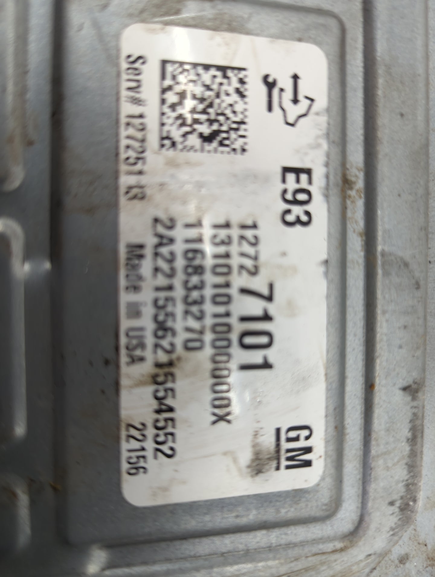 2021 Chevrolet Express 2500 PCM Engine Control Computer ECU ECM PCU OEM P/N:12727101 13101010000000X Fits Fits 2019 2020 202