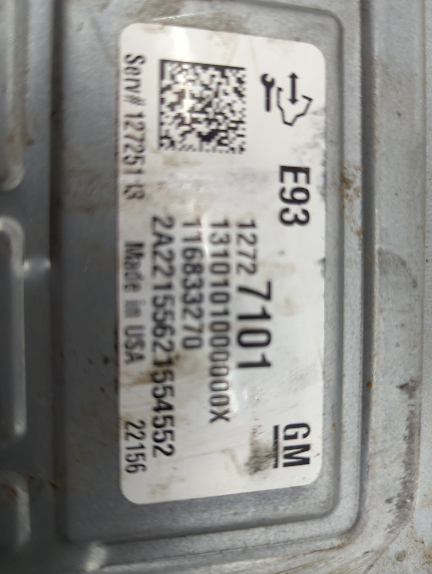 2021 Chevrolet Express 2500 PCM Engine Control Computer ECU ECM PCU OEM P/N:12727101 13101010000000X Fits Fits 2019 2020 202