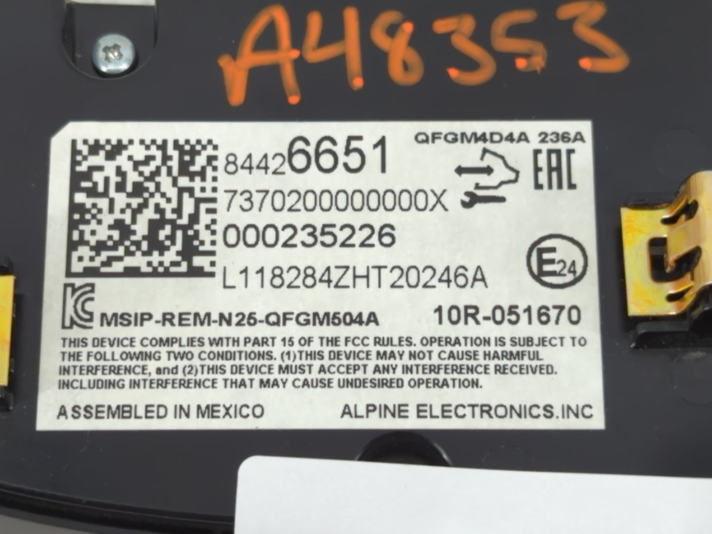 2019-2021 Chevrolet Malibu Climate Control Module Temperature AC/Heater Replacement P/N:84426651 Fits Fits 2019 2020 2021 OE