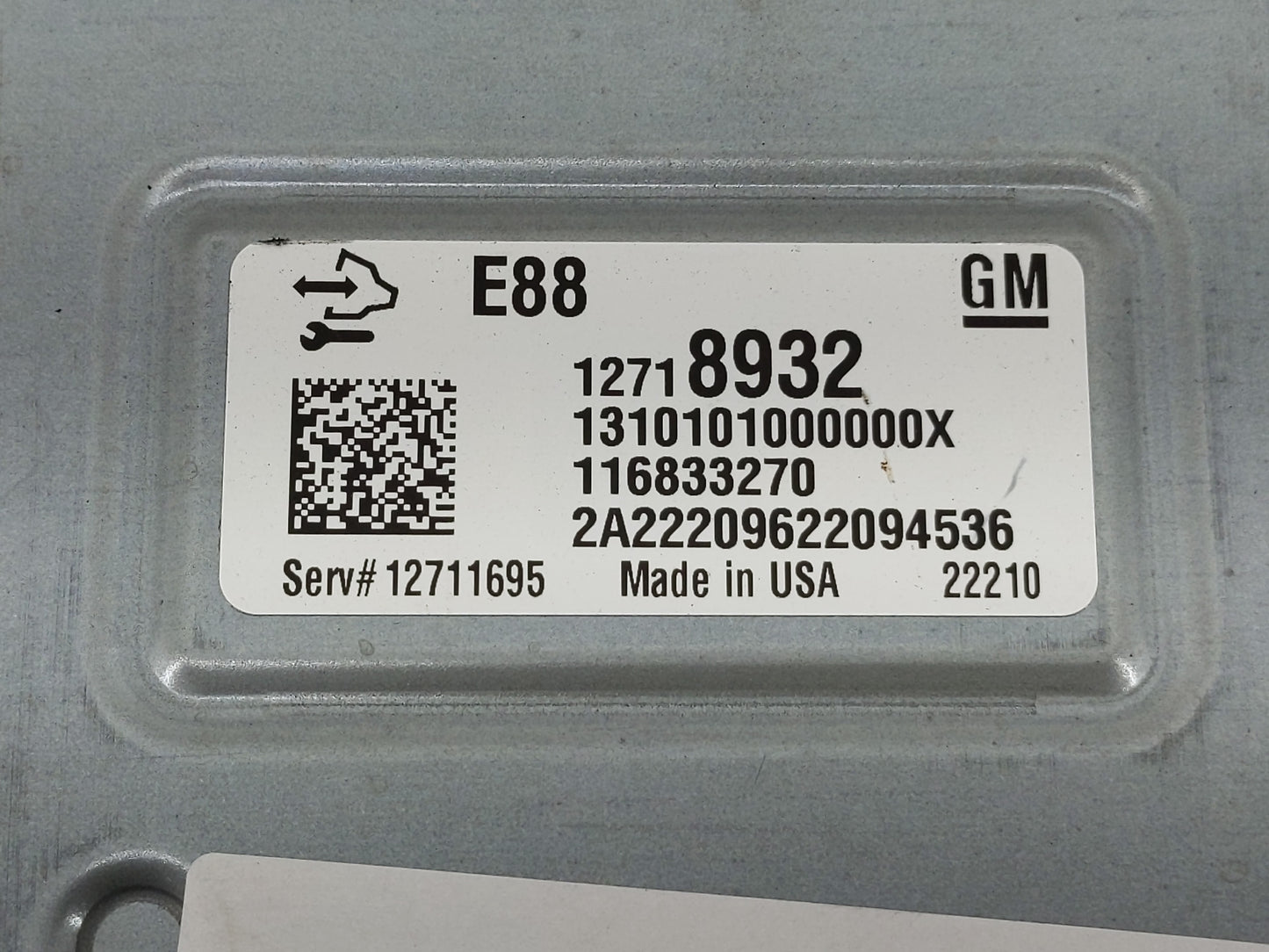 2020-2021 Chevrolet Malibu PCM Engine Control Computer ECU ECM PCU OEM P/N:116833270 12718932 Fits Fits 2020 2021 2022 OEM U