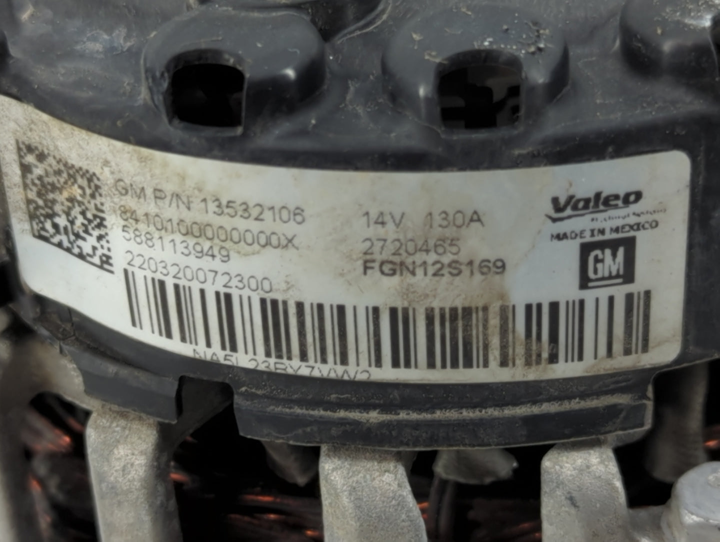 2022 Chevrolet Malibu Alternator Replacement Generator Charging Assembly Engine OEM P/N:13532106 Fits OEM Used Auto Parts - 