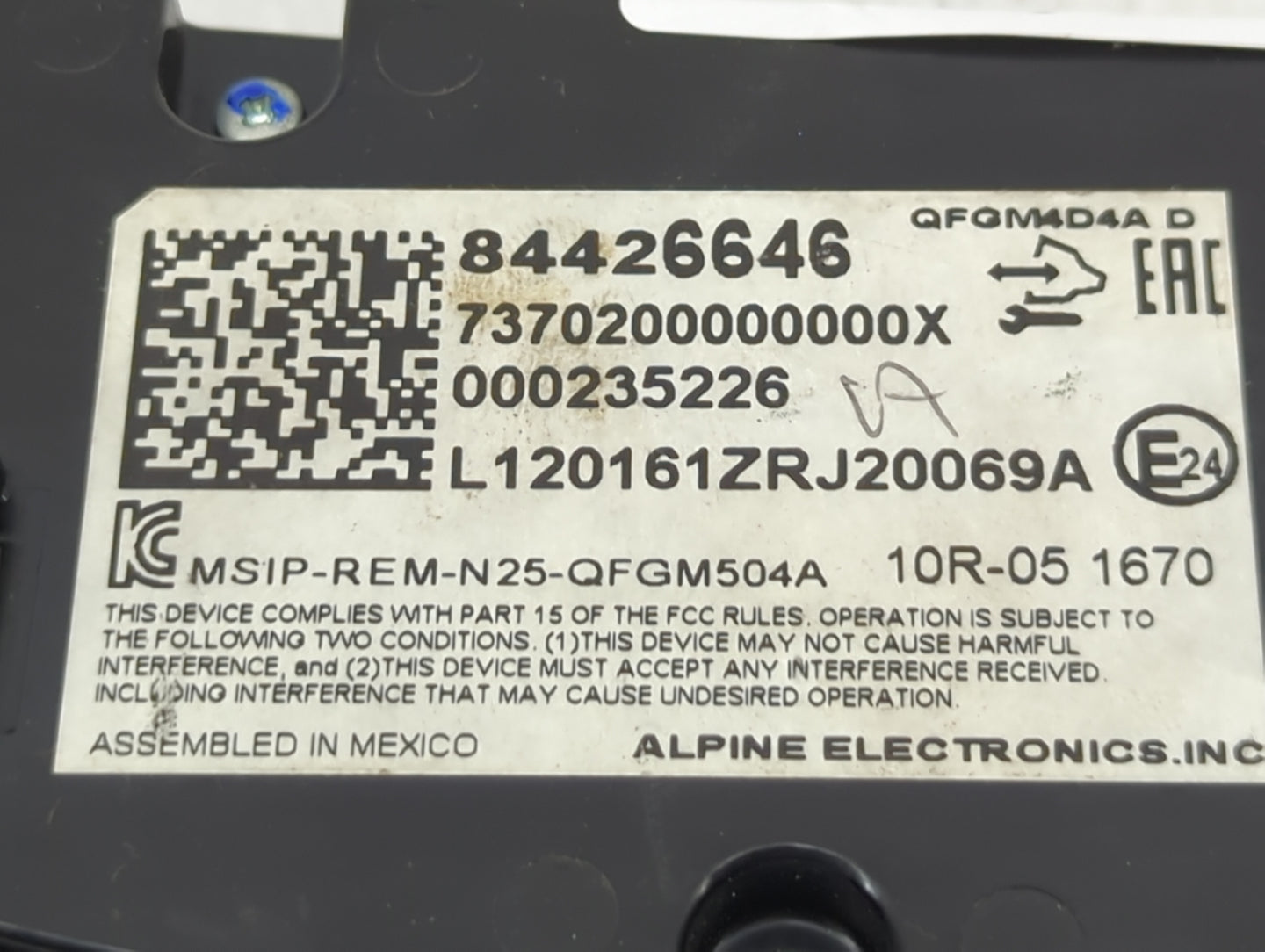 2019-2021 Chevrolet Malibu Climate Control Module Temperature AC/Heater Replacement P/N:84426646 7370200000000X Fits OEM Use