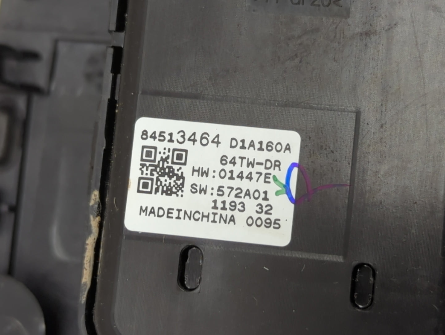 2016-2021 Chevrolet Malibu Master Power Window Switch Replacement Driver Side Left P/N:84513464 Fits OEM Used Auto Parts - O