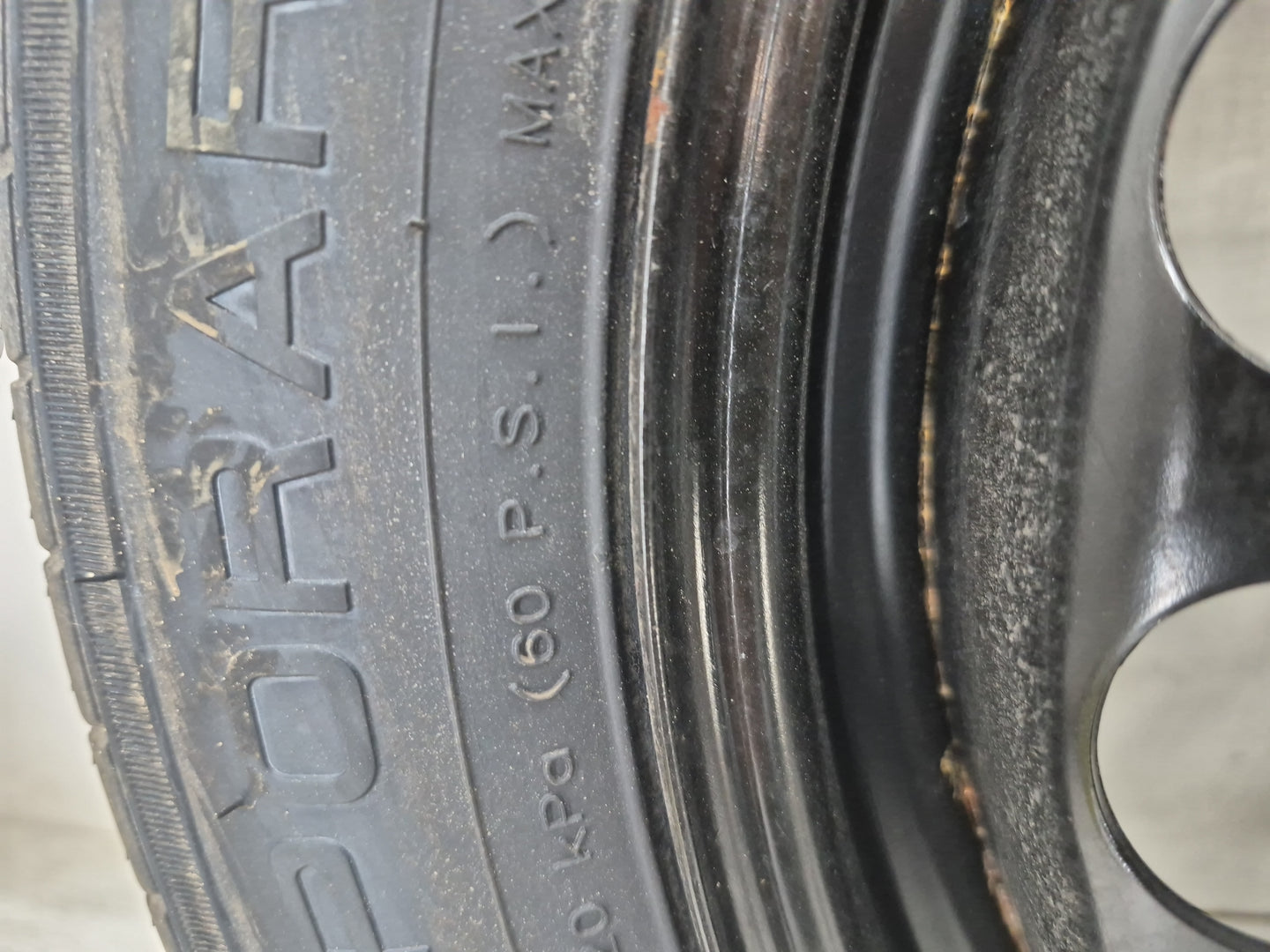 2016-2022 Chevrolet Malibu Spare Donut Tire Wheel Rim Oem Black - Oemusedautoparts1.com